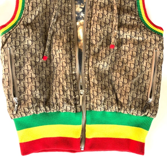 Christian Dior by John Galliano Hooded Rasta Puffer Vest - Picture 8 of 13